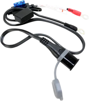 Cable permanente de batería Optimate con conectores de cobre y aislamiento rojo y negro
