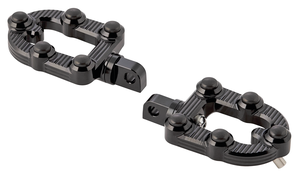 Estriperas modulares estilo motocross Arlen Ness en acabado negro
