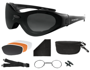 Gafas de sol convertibles Bobster Spektrax en color negro con lentes oscuras