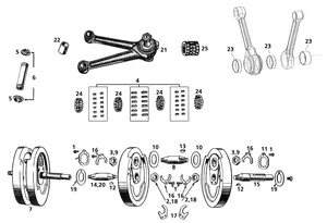 Recambios de cigüeñal para motores Big Twin Side Valve de 45 pulgadas cúbicas