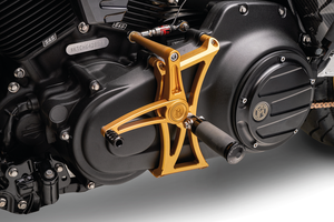 Controles medios PM instalados en manillar de motocicleta Harley-Davidson Touring o Softail
