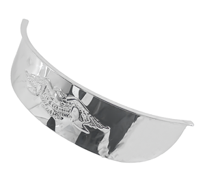 Visera de casco con estampado de águila en primer plano