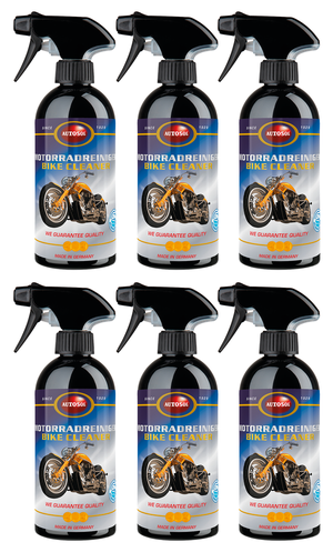 Frasco de limpiador Autosol para bicicletas sobre fondo blanco