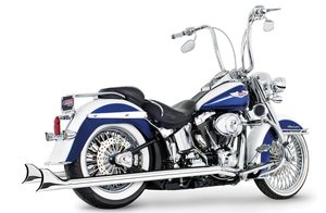Par de escapes true duals Thorcat Sharktail de Freedom Performance con acabado metálico