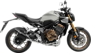 Sistema de escape LV-14 R instalado en motocicleta