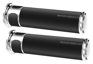 Puños de manillar Arlen Ness Fusion con acabado estilo billet metálico