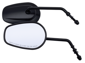Par de espejos retrovisores cónicos estilo original para motocicleta Harley-Davidson