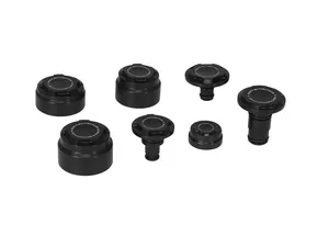 Vista frontal del kit completo de cubierta de eje metálico para motocicleta