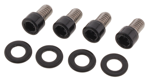 Kit de tornillos de acero inoxidable negro para guardabarros delantero de motocicleta