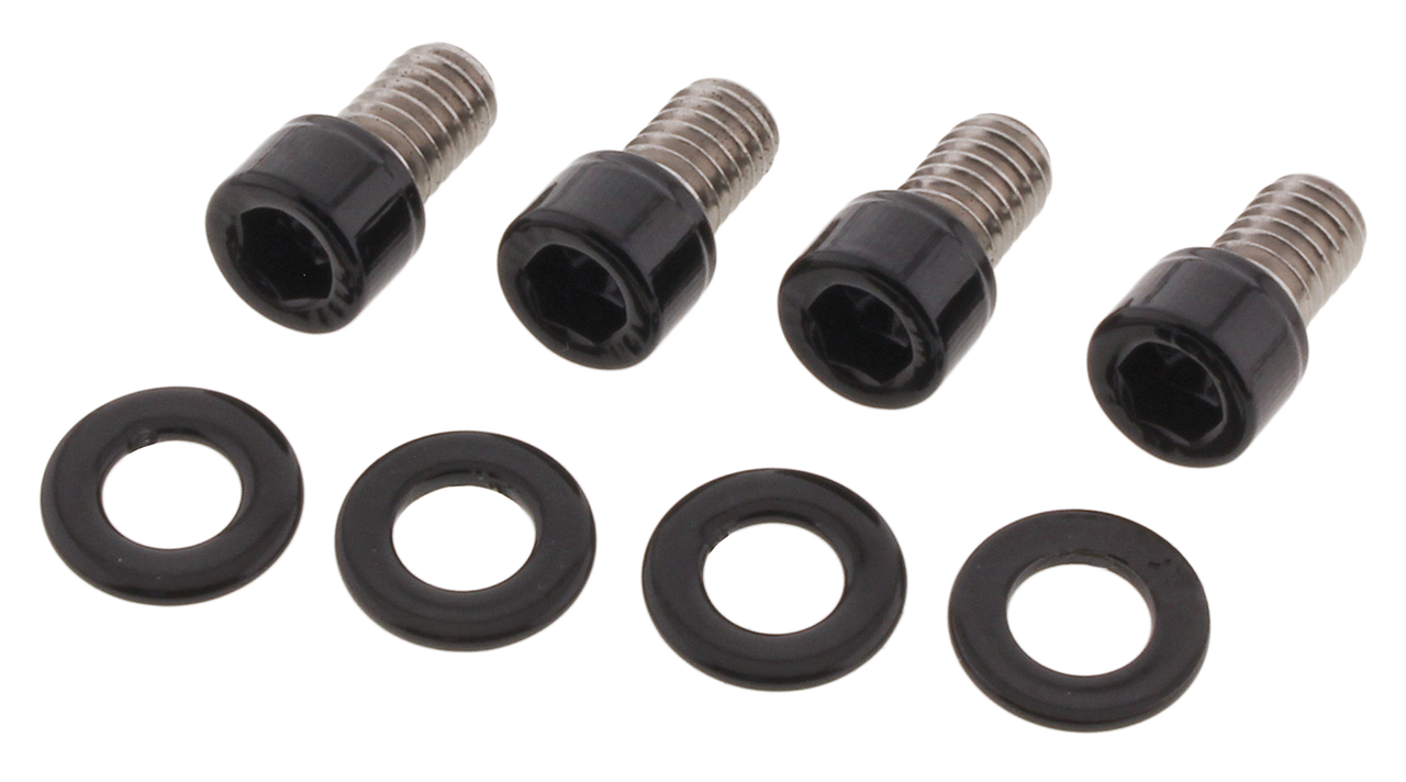 Kit de tornillos de acero inoxidable negro para guardabarros delantero de motocicleta
