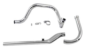 Cabezales de escape True Dual instalados en motor Panhead o Shovelhead