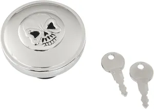 Tapa de depósito roscada con diseño de calavera Skull para moto