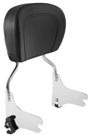 Sissy bar acolchado desmontable trasero negro para motocicletas