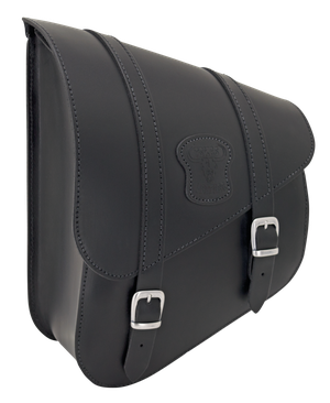 Par de alforjas traseras para basculante Softail color negro de Texas Leather