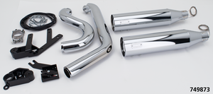 Escape ajustable 2 en 1 MCJ instalado en motocicleta Softail