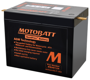 Batería Motobatt AGM Quadflex vista frontal