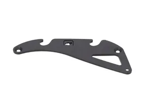 Soporte lateral SLH LH1 color negro instalado en el lado derecho de una motocicleta