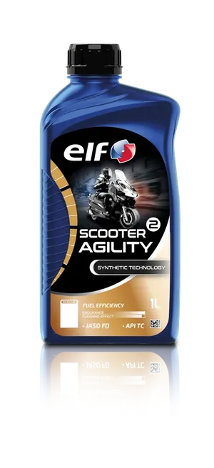 Frasco de aceite sintético Agility SYN TECH para motores 2 tiempos de scooter