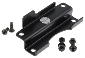 Kit de rebaja de faros instalado en la horquilla delantera de una Harley-Davidson V-Rod