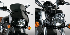 Parabrisas National Cycle Wave Switchblade instalado en motocicleta