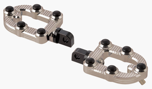 Estriperas modulares estilo motocross Arlen Ness en acabado negro mate