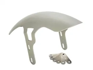 Guardabarros delantero de acero con acabado Short Cut para motocicleta