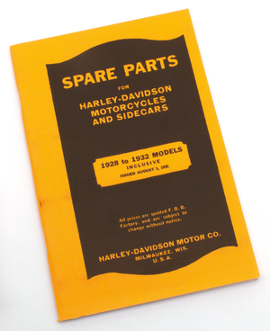 Catálogos de manuales y repuestos para modelos Harley-Davidson vintage
