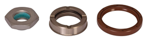 Tapa de polea delantera Rick's instalada en motor Harley-Davidson Sportster S