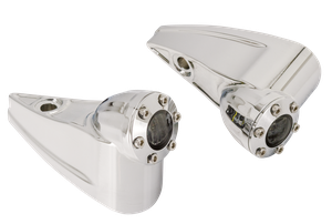 Par de intermitentes delanteros Diamond Vity's Design instalados en Harley-Davidson Road Glide