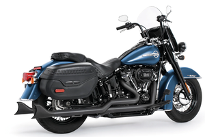 Par de escapes Freedom Performance Thorcat Sharktail true duals con acabado oscuro