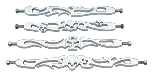 Par de varillas de cambio custom de aluminio billet cromado