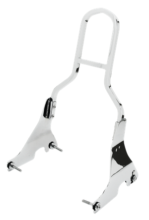 Respaldo sissy bar mini low boy desmontable instalado en motocicleta Harley-Davidson