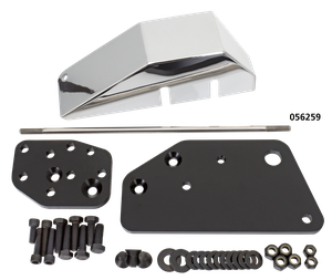 Kits de extensión de plataformas montados en una motocicleta Harley-Davidson Softail