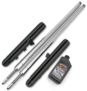 Par de horquillas delanteras Slim Bubba negras para motocicleta Harley-Davidson