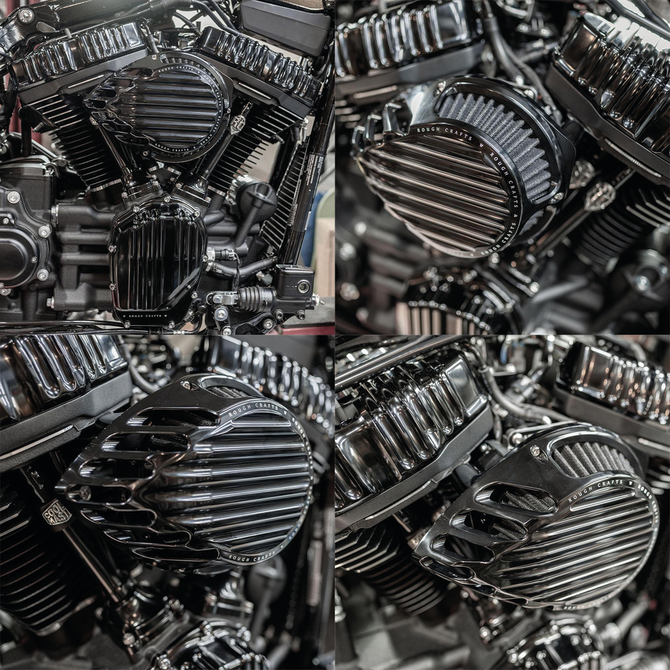 Filtro de aire Arlen Ness Rough Crafts de alto flujo para motocicleta