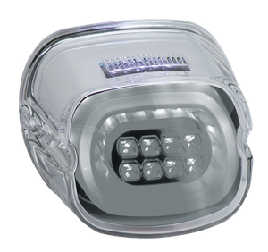 Luz trasera LED Paradox Zodiac negra montada en motocicleta