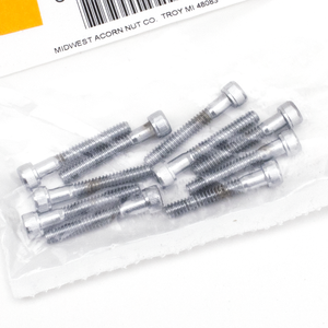 Surtido de tornillos Allen con cabeza hexagonal e acabado cromado brillante