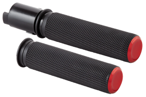 Puños de manillar Arlen Ness Knurled Fusion con textura estriada en negro
