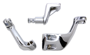 Par de soportes de estriberas cromados para motocicleta Harley FXR