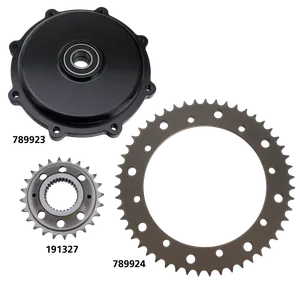 Piñones de conversión para cadena de transmisión final en motocicleta Harley Touring modelo 2008 o superior
