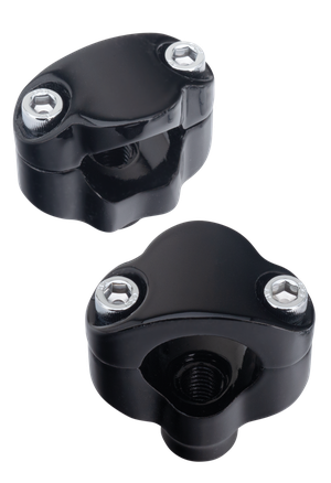 Par de torretas cortas estilo FXSTC montadas en manillar Fat Bar de 1 1/4 pulgadas