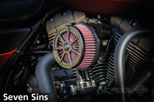 Filtro de aire de diseño Rick's Good Guys para motocicleta