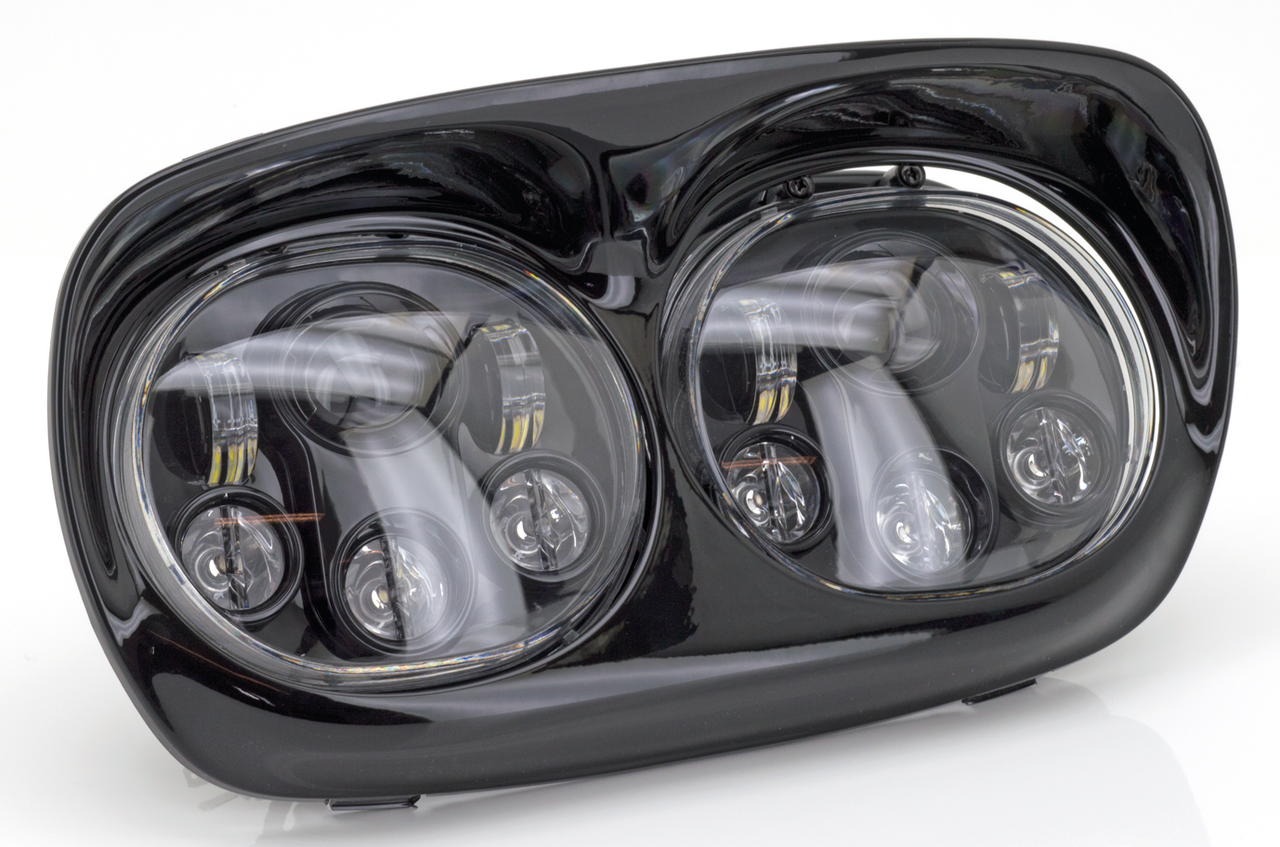 Faro delantero LED Cyron negro para Harley-Davidson Road Glide