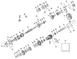 Conjunto de engranajes y eje de transmisión para motor Big Twin de 4 velocidades