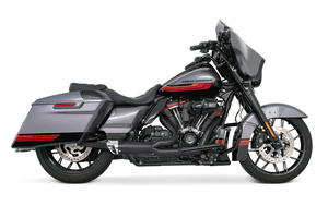 Escape Shorty 2-1 negro instalado en motocicleta Harley-Davidson