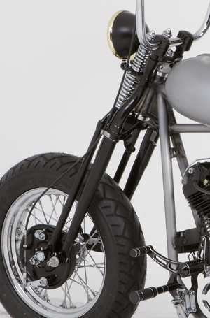 Horquilla delantera estilo springer clásico con muelles visibles para motocicleta custom