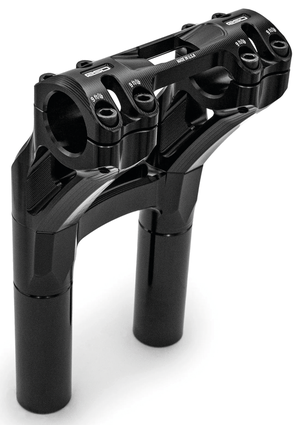 Torretas sectoriales Roland Sands instaladas en manillar de 1 1/8 pulgadas
