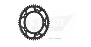 Corona trasera estándar 525 para motocicleta vista frontal
