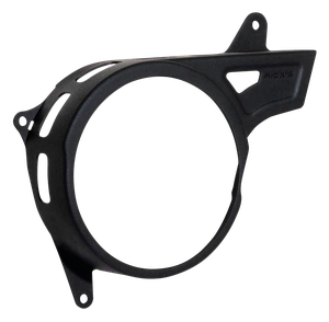 Tapa de polea delantera Rick's montada en motor Sportster S