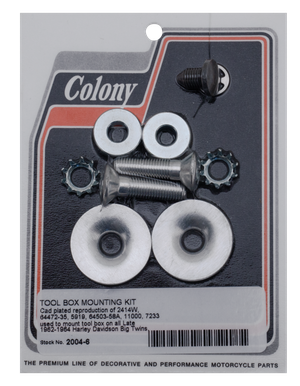 Kit de montaje en caja de herramientas Colony con accesorios organizados